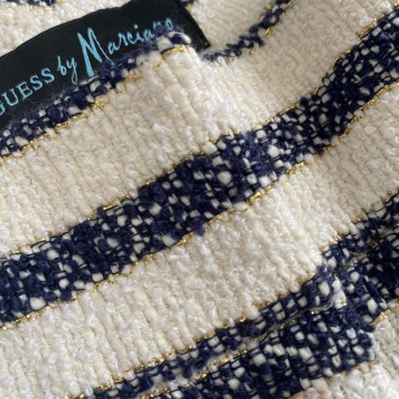 Guess by Marciano Blue Simone Striped Shorts - Picture 4 of 7